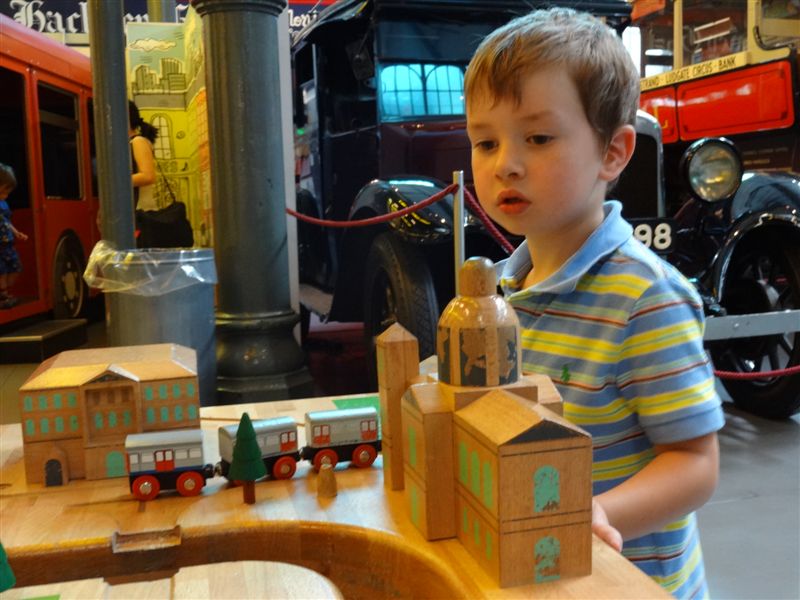 Alex in the London Transport Museum