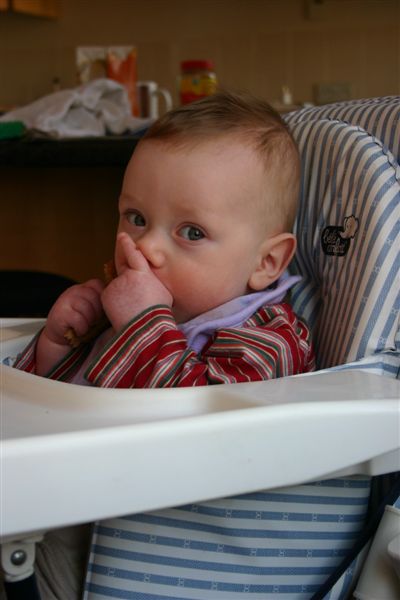 Nate in high chair