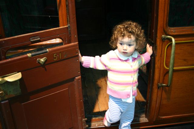 Anna at the Transport Museum